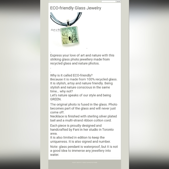 Buds glass pendant necklace - Picture 4 of 4